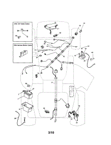 Electrical parts for Craftsman Front-Engine Lawn Tractor 917254030 from AppliancePartsPros.com