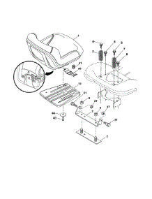 Seat parts for Craftsman Front-Engine Lawn Tractor 917254061 from AppliancePartsPros.com