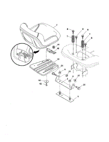 Seat parts for Craftsman Front-Engine Lawn Tractor 917254064 from AppliancePartsPros.com