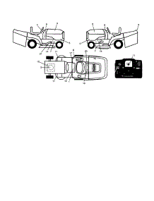 Decals parts for Craftsman Front-Engine Lawn Tractor 917254090 from AppliancePartsPros.com