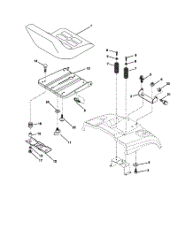 Seat parts for Craftsman Front-Engine Lawn Tractor 917254090 from AppliancePartsPros.com