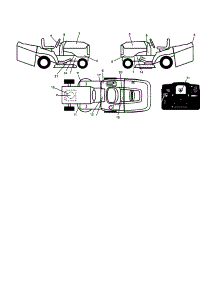 Decals parts for Craftsman Front-Engine Lawn Tractor 917254091 from AppliancePartsPros.com