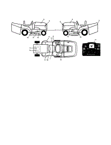 Decals parts for Craftsman Front-Engine Lawn Tractor 917254110 from AppliancePartsPros.com
