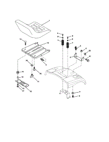 Seat parts for Craftsman Front-Engine Lawn Tractor 917254120 from AppliancePartsPros.com
