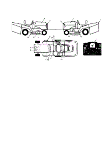 Decals parts for Craftsman Front-Engine Lawn Tractor 917254120 from AppliancePartsPros.com