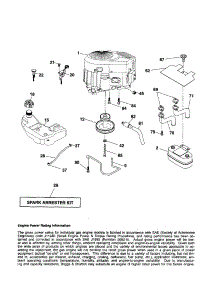Engine parts for Craftsman Front-Engine Lawn Tractor 917254140 from AppliancePartsPros.com