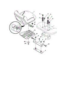 Seat parts for Craftsman Front-Engine Lawn Tractor 917254140 from AppliancePartsPros.com