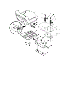 Seat parts for Craftsman Front-Engine Lawn Tractor 917254141 from AppliancePartsPros.com