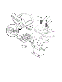 Seat parts for Craftsman Front-Engine Lawn Tractor 917254142 from AppliancePartsPros.com
