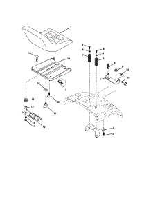 Seat parts for Craftsman Front-Engine Lawn Tractor 917254150 from AppliancePartsPros.com