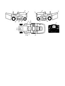 Decals parts for Craftsman Front-Engine Lawn Tractor 917254160 from AppliancePartsPros.com