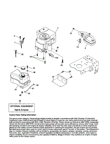Engine parts for Craftsman Front-Engine Lawn Tractor 917254161 from AppliancePartsPros.com