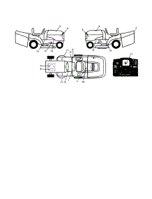Decals parts for Craftsman Front-Engine Lawn Tractor 917254161 from AppliancePartsPros.com