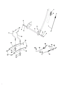 Mower Lift parts for Craftsman Front-Engine Lawn Tractor 917254161 from AppliancePartsPros.com
