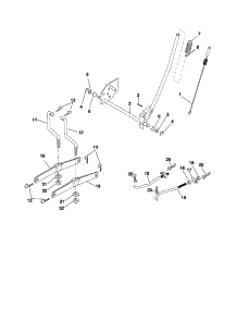Mower Lift parts for Craftsman Front-Engine Lawn Tractor 917254180 from AppliancePartsPros.com