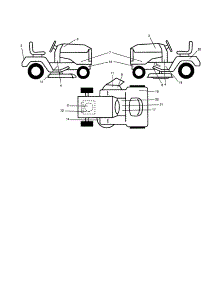 Decals parts for Craftsman Front-Engine Lawn Tractor 917254190 from AppliancePartsPros.com