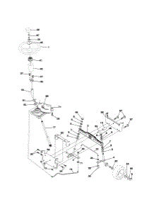 Steering parts for Craftsman Front-Engine Lawn Tractor 917254191 from AppliancePartsPros.com