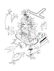 Mower Deck parts for Craftsman Front-Engine Lawn Tractor 917254191 from AppliancePartsPros.com