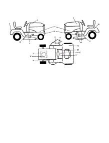 Decals parts for Craftsman Front-Engine Lawn Tractor 917254191 from AppliancePartsPros.com