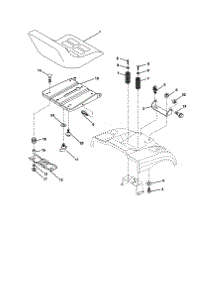 Seat parts for Craftsman Front-Engine Lawn Tractor 917254210 from AppliancePartsPros.com