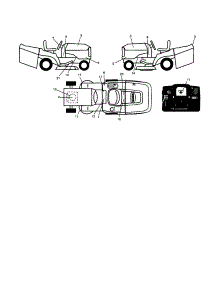 Decals parts for Craftsman Front-Engine Lawn Tractor 917254211 from AppliancePartsPros.com