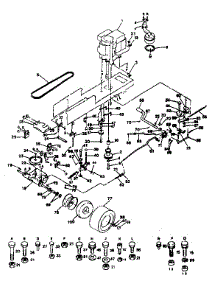 Drive parts for Craftsman Front-Engine Lawn Tractor 917254244 from AppliancePartsPros.com