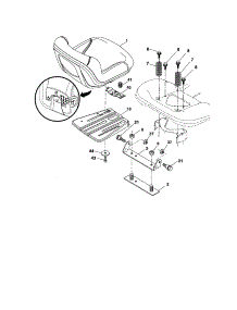 Seat parts for Craftsman Front-Engine Lawn Tractor 917254280 from AppliancePartsPros.com