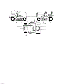 Decals parts for Craftsman Front-Engine Lawn Tractor 917254280 from AppliancePartsPros.com