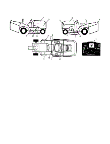Decals parts for Craftsman Front-Engine Lawn Tractor 917254290 from AppliancePartsPros.com