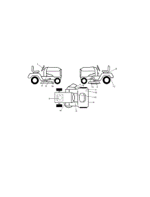 Decals parts for Craftsman Front-Engine Lawn Tractor 917254310 from AppliancePartsPros.com