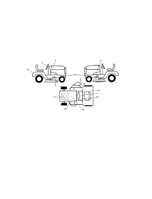 Decals parts for Craftsman Front-Engine Lawn Tractor 917254322 from AppliancePartsPros.com