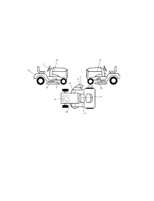 Decals parts for Craftsman Front-Engine Lawn Tractor 917254330 from AppliancePartsPros.com