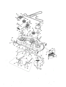 Mower Deck parts for Craftsman Front-Engine Lawn Tractor 917254362 from AppliancePartsPros.com