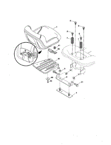 Seat parts for Craftsman Front-Engine Lawn Tractor 917254362 from AppliancePartsPros.com
