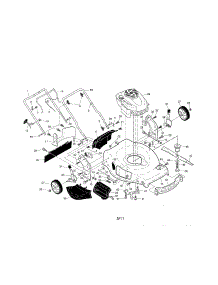 Engine / Housing / Handle parts for Craftsman Gas Walk-Behind Mower 917254380 from AppliancePartsPros.com