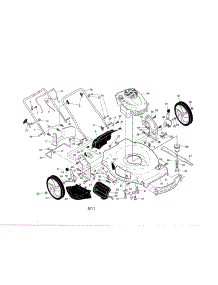 Engine / Housing / Handle parts for Craftsman Gas Walk-Behind Mower 917254391 from AppliancePartsPros.com
