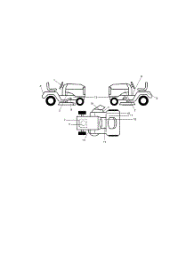 Decals parts for Craftsman Front-Engine Lawn Tractor 917254413 from AppliancePartsPros.com