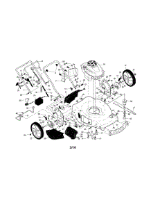 Engine / Handle / Wheels parts for Craftsman Gas Walk-Behind Mower 917254470 from AppliancePartsPros.com