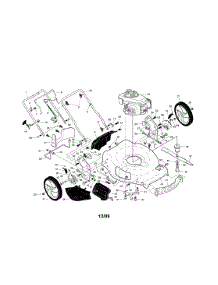 Engine / Housing / Handle parts for Craftsman Gas Walk-Behind Mower 917254501 from AppliancePartsPros.com