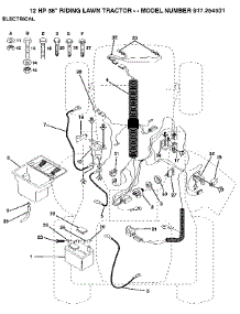 Electrical parts for Craftsman Front-Engine Lawn Tractor 917254531 from AppliancePartsPros.com