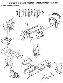 Chassis And Enclosures parts for Craftsman Front-Engine Lawn Tractor 917254531 from AppliancePartsPros.com