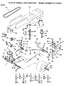 Drive parts for Craftsman Front-Engine Lawn Tractor 917254531 from AppliancePartsPros.com