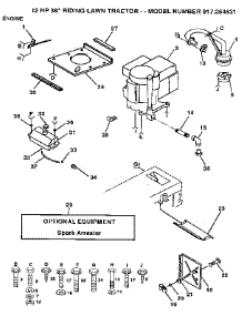 Engine parts for Craftsman Front-Engine Lawn Tractor 917254531 from AppliancePartsPros.com