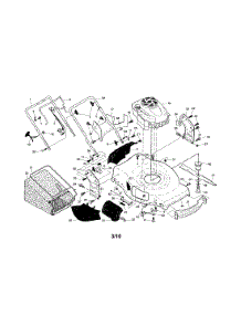 Engine / Housing / Handle parts for Craftsman Gas Walk-Behind Mower 917254540 from AppliancePartsPros.com