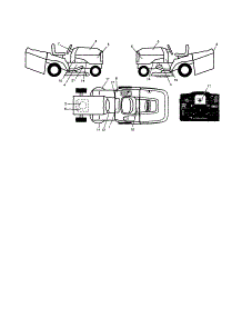 Decals parts for Craftsman Front-Engine Lawn Tractor 917254600 from AppliancePartsPros.com