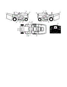 Decals parts for Craftsman Front-Engine Lawn Tractor 917254601 from AppliancePartsPros.com