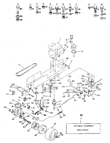 Drive parts for Craftsman Front-Engine Lawn Tractor 917254631 from AppliancePartsPros.com