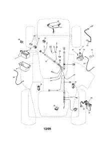 Electrical parts for Craftsman Front-Engine Lawn Tractor 917254691 from AppliancePartsPros.com