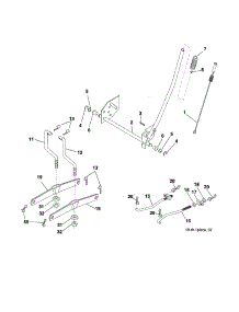 Mower Lift parts for Craftsman Front-Engine Lawn Tractor 917254691 from AppliancePartsPros.com