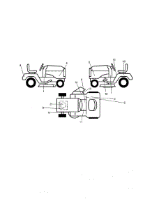 Decals parts for Craftsman Front-Engine Lawn Tractor 917254700 from AppliancePartsPros.com